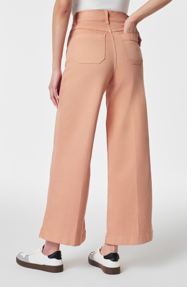 SPANX<sup>®</sup> Garment Dyed Patch Pocket Crop Wide Leg Pants, Alternate, color, Pale Rose