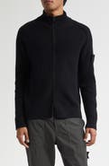 Stone Island Ghost Virgin Wool Zip Cardigan