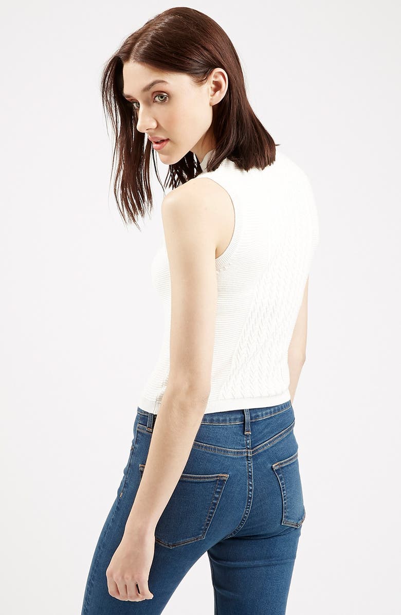 Topshop Herringbone Stitch Tank, Alternate, color,
