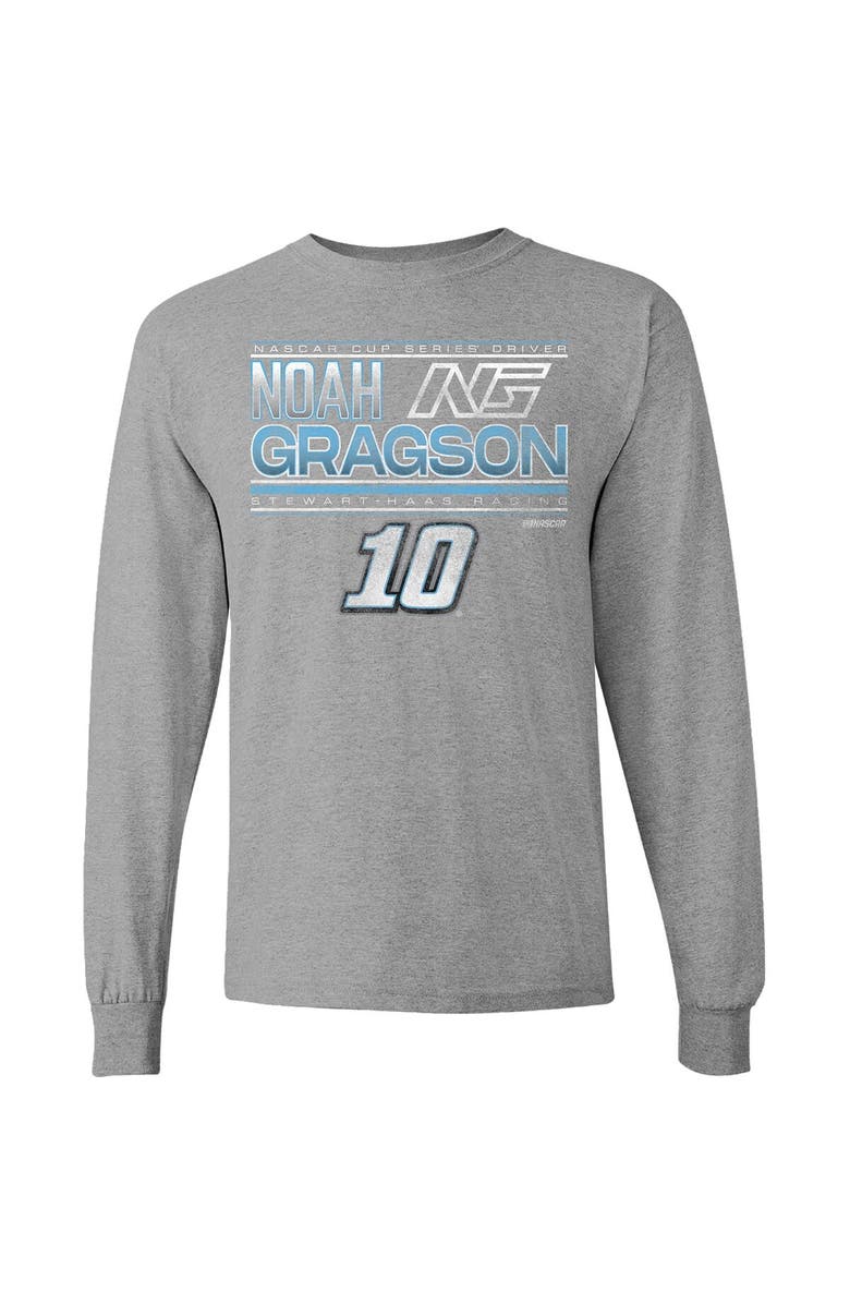STEWART-HAAS RACING Men's Stewart-Haas Racing Team Collection Gray Noah Gragson Name & Number Long Sleeve T-Shirt, Alternate, color, 