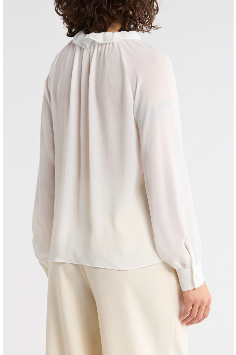 Ruffle Long Sleeve Top, Alternate, color, IVORY