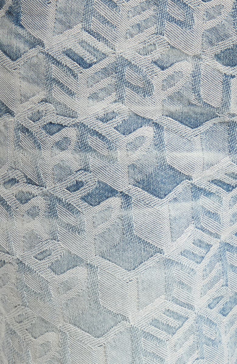 PURPLE BRAND P001 Jacquard Monogram Skinny Jeans, Alternate, color, Light Indigo