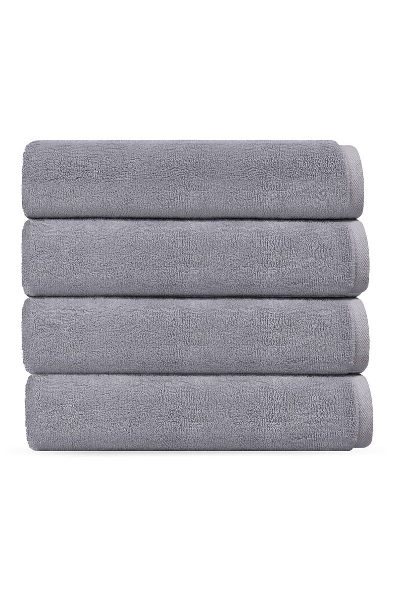 Puresoft 4-Piece Turkish Cotton Bath Sheet, Main, color, SILVER