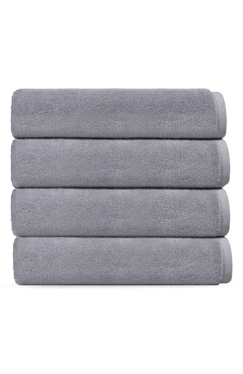 DePera Puresoft 4-Piece Turkish Cotton Bath Sheet, Main, color, Silver