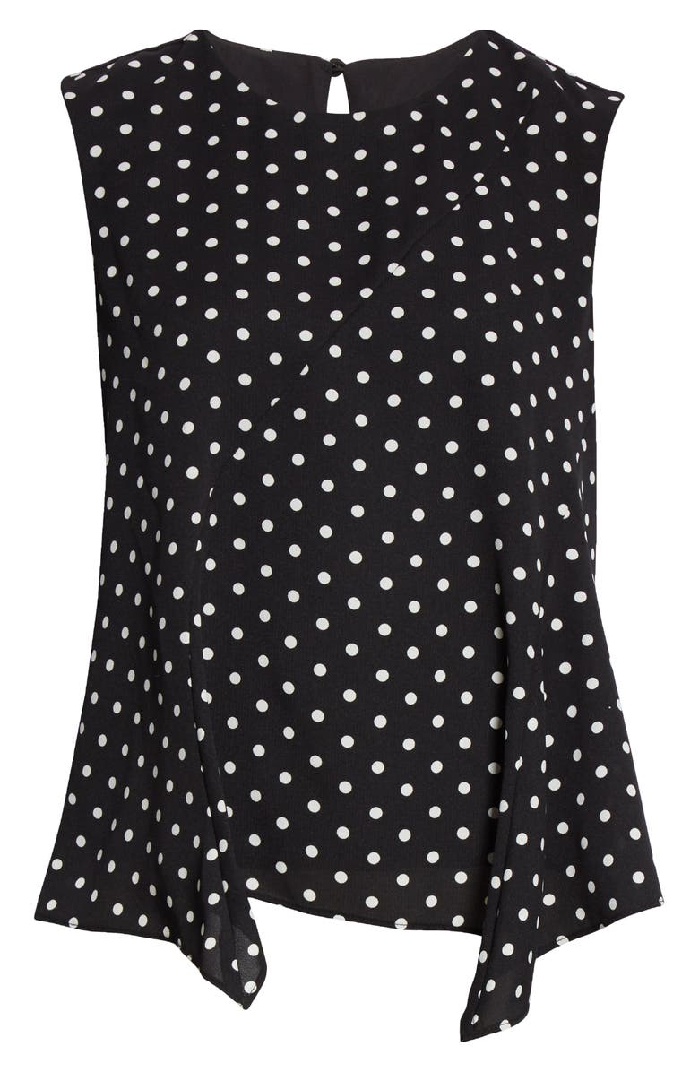 Milly Leslie Small Dot Sleeveless Top, Alternate, color, 