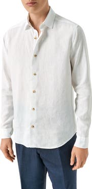 Eton Regular Fit Linen Dress Shirt