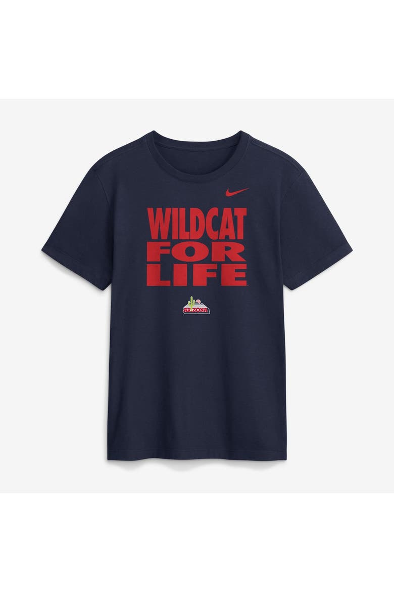 Men's Nike Navy Arizona Wildcats 2026 Sideline Dri-FIT Slogan T-Shirt, Main, color, Navy