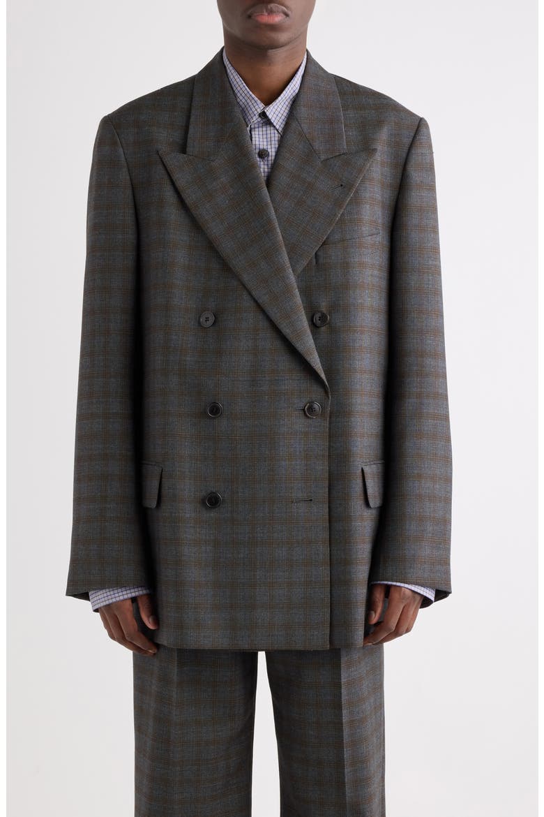 Bosier Double Breasted Wool Jacket, Main, color, BROWN
