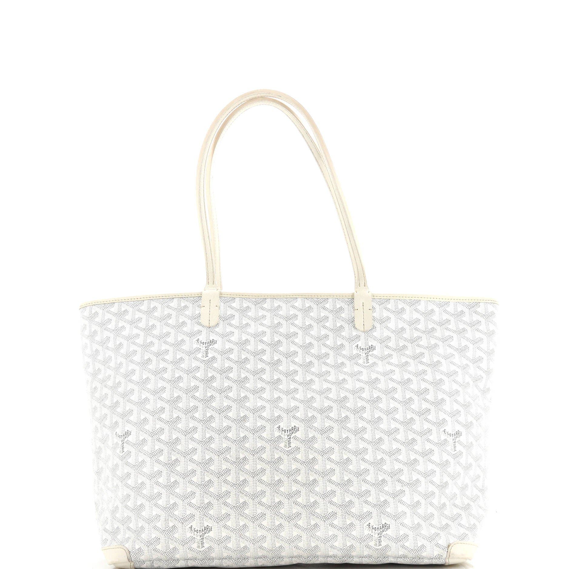 Pre-Owned Goyard Artois Tote Coated Canvas MM, Main, color, White