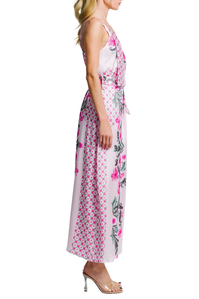 Clillian Floral Print Faux Wrap Dress, Alternate, color, PINK MULTI