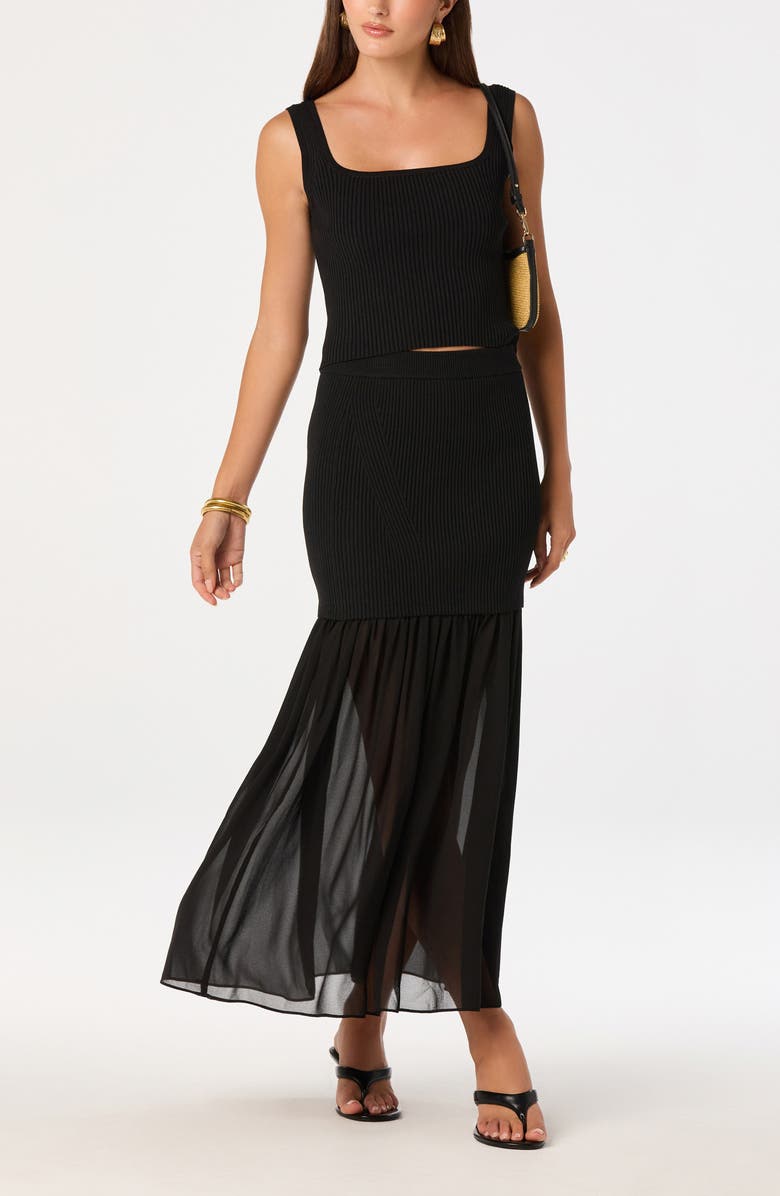 ASTR the Label Halie Rib Crop Tank, Alternate, color, Black