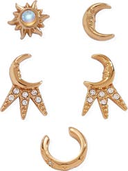 Alex and Ani Sun & Moon Earring Set