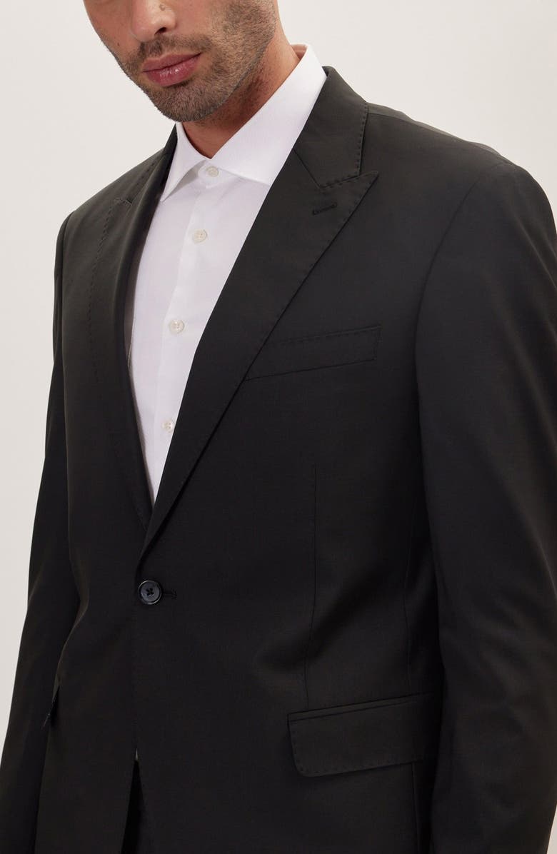 RON TOMSON Super 120S Merino Wool Tuxedo, Alternate, color, Jet Black