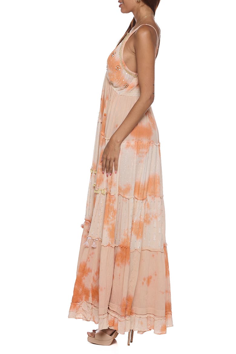 Embellished Cover-Up Maxi Dress, Alternate, color, LIGHT ORANGE