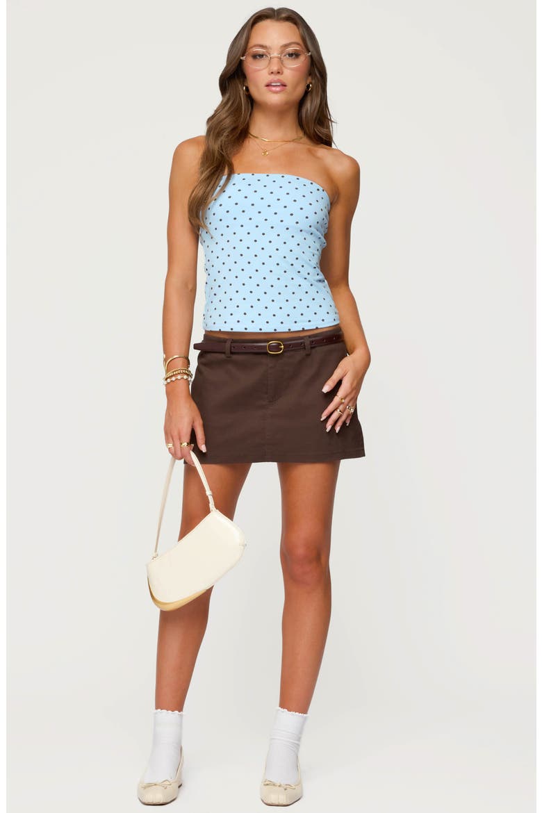 Polka Dot Tube Top, Alternate, color, LIGHT-BLUE
