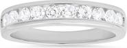 Queen Jewels Sterling Silver Channel Set Cubic Zirconia Ring