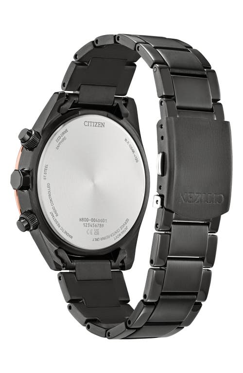 Citizen Mens Black Stainless Steel Bracelet Watch At8265-57l In Black
