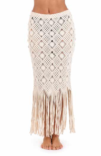 L'AGENCE Marjorie Diamond Crochet Cover-Up Skirt