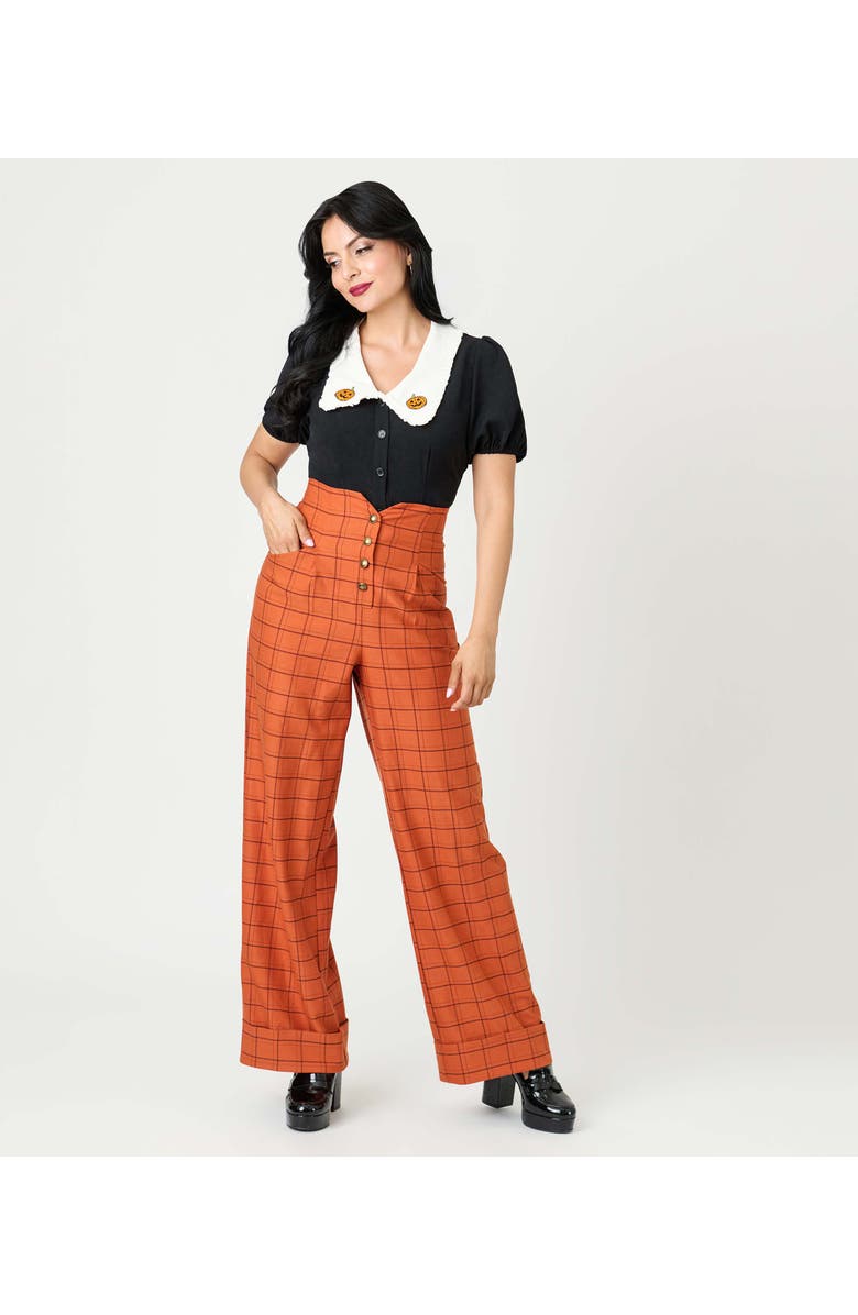 Unique Vintage Short Sleeve Oversized Collar Blouse, Main, color, Black