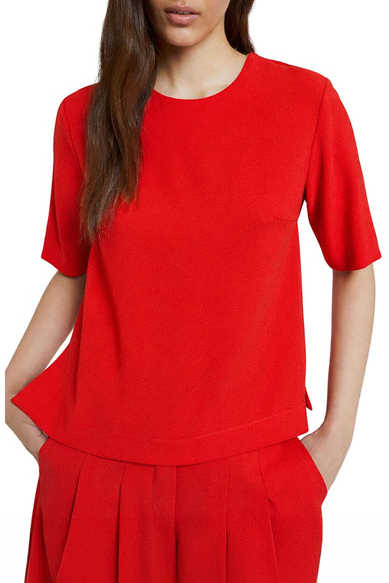 Solid Blouse, Main, color, Red