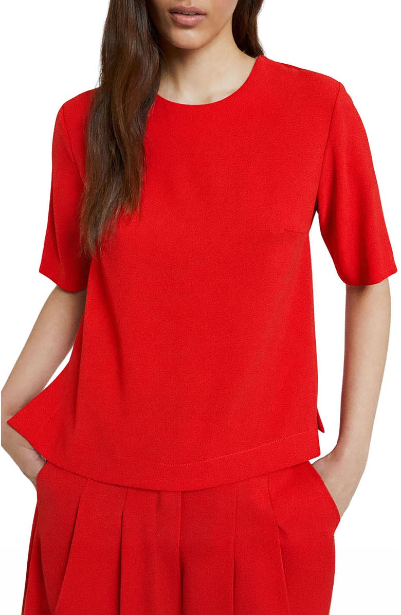ottod'Ame Solid Blouse, Main, color, Red