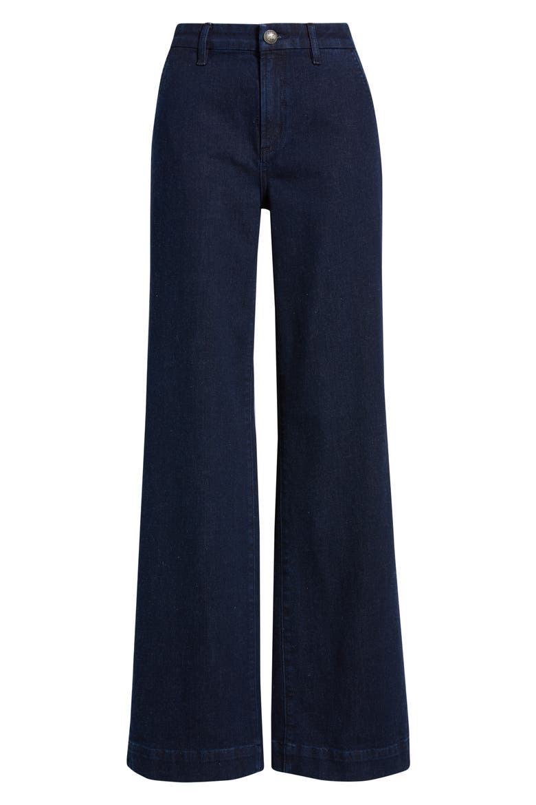 Sara High Waist Wide Leg Jeans, Alternate, color, INDIGO