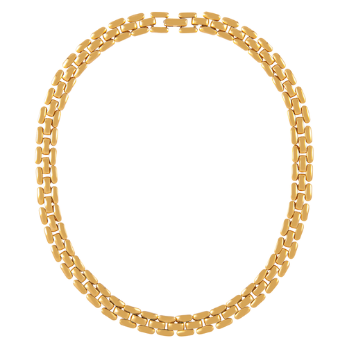 Susan Caplan 1990s Vintage Watchband Collar Necklace