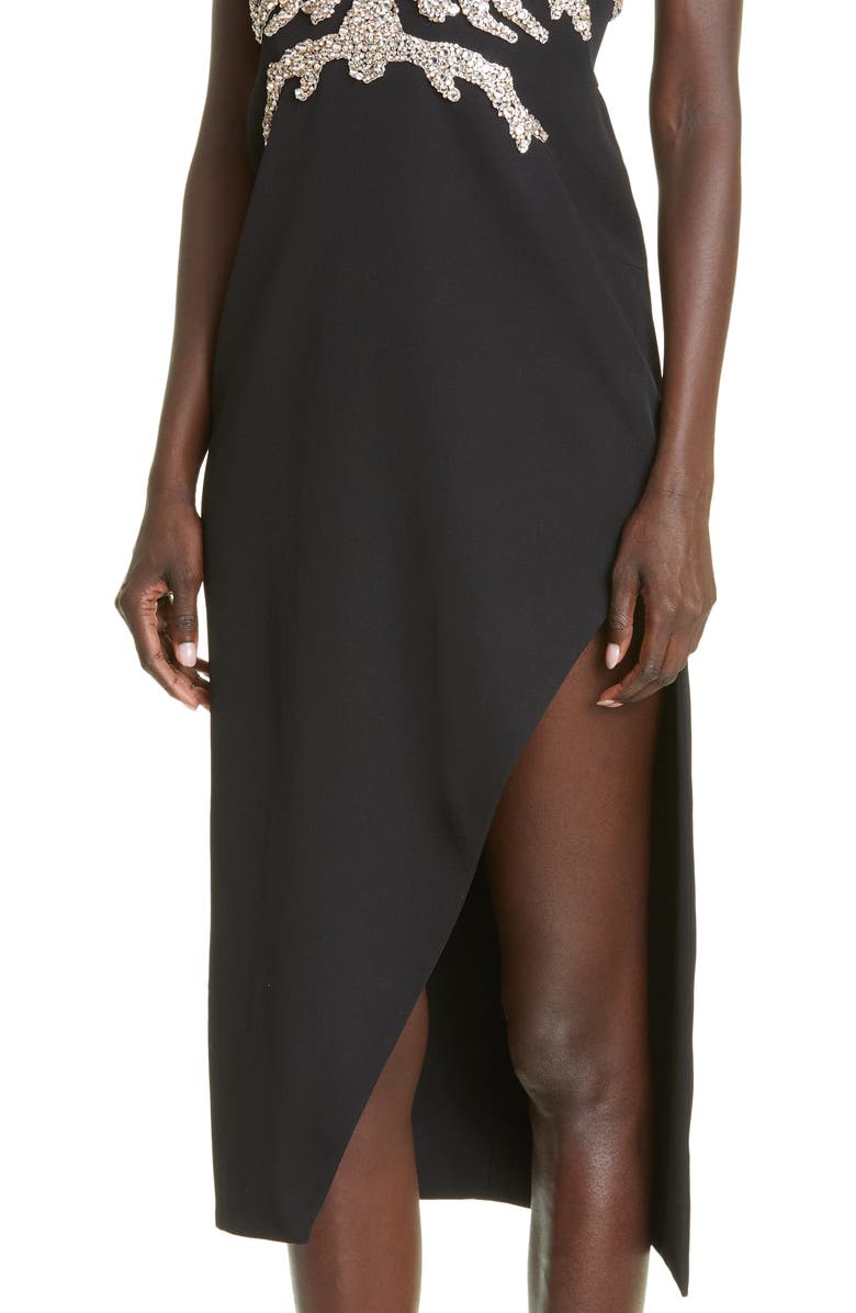 McQueen Mycelium Embellished Strapless Cocktail Dress, Alternate, color, 