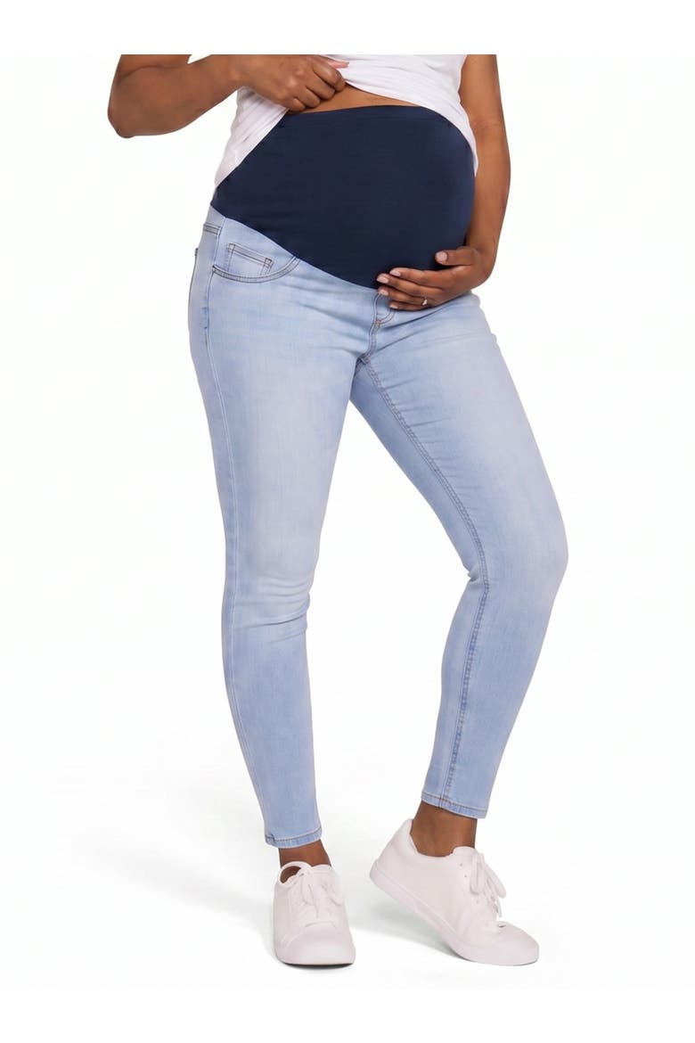 Secret Fit Ankle Length Skinny Jeans, Main, color, Light Wash