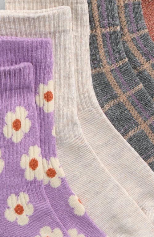 Capelli New York Kids' Mix Pattern Assorted 6-pack Gripper Crew Socks In Multi