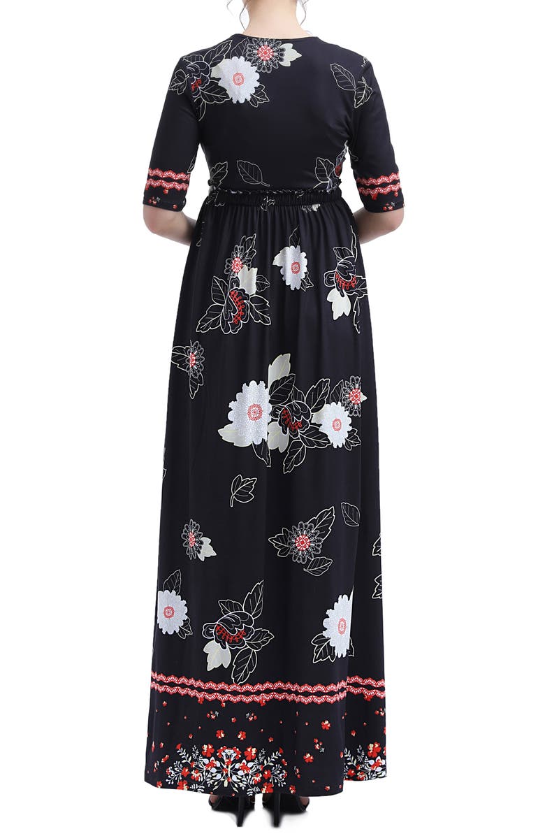 Kimi and Kai Eira V-Neck Maternity/Nursing Maxi Dress, Alternate, color, 