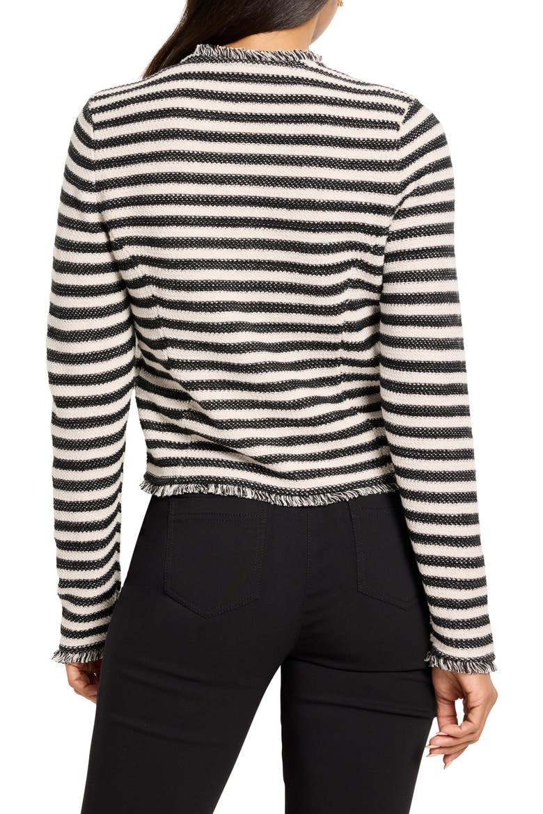 Stripe Fringe Mix Knit Jacket, Alternate, color, BLACK MULTI