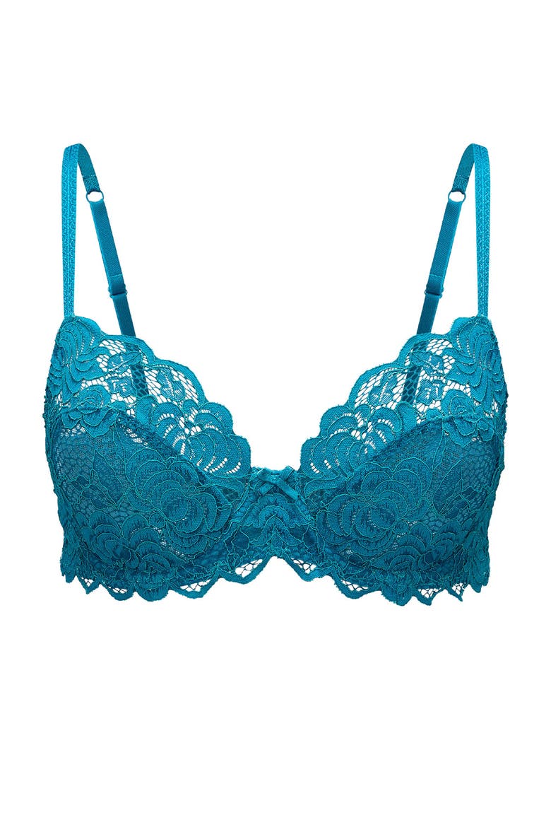 London Unlined Full Coverage Bra, Alternate, color, Crystal Teal
