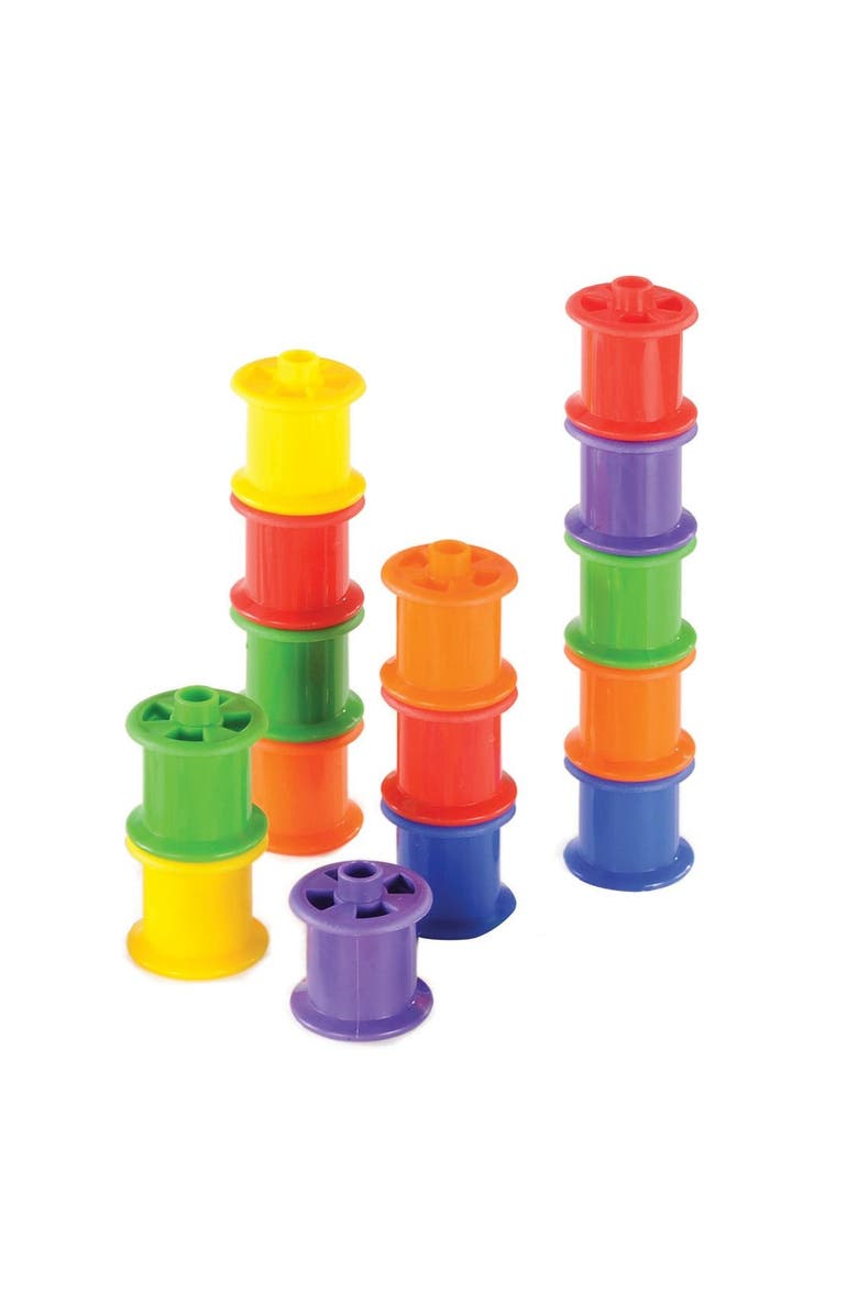 Kaplan Early Learning Company Buttons & Spools Lacing Set, Alternate, color, Multicolored