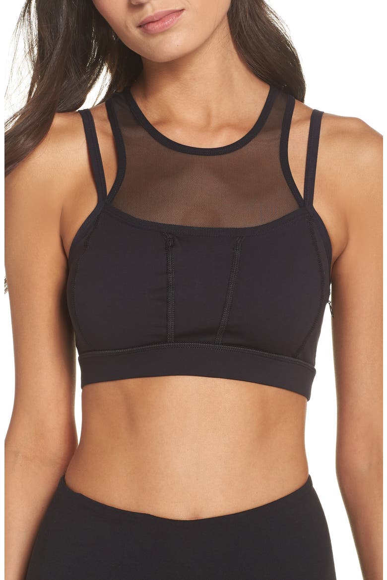 Stealth Sports Bra, Main, color, BLACK