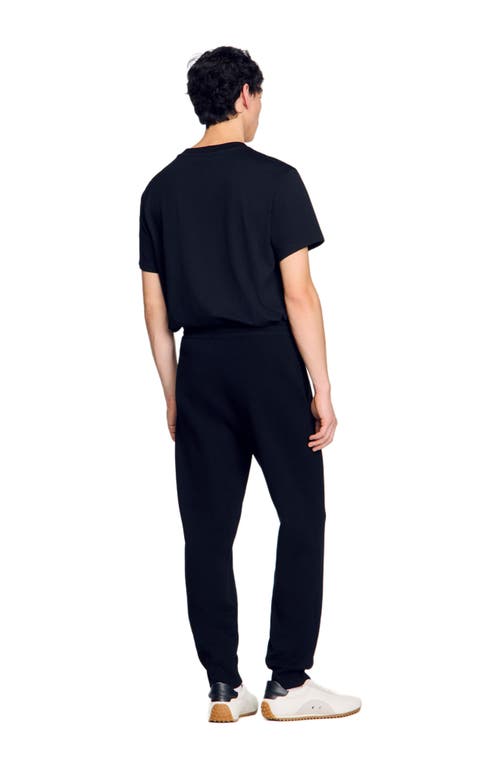 Sandro Jogging Bottoms With Snake Detail In Black