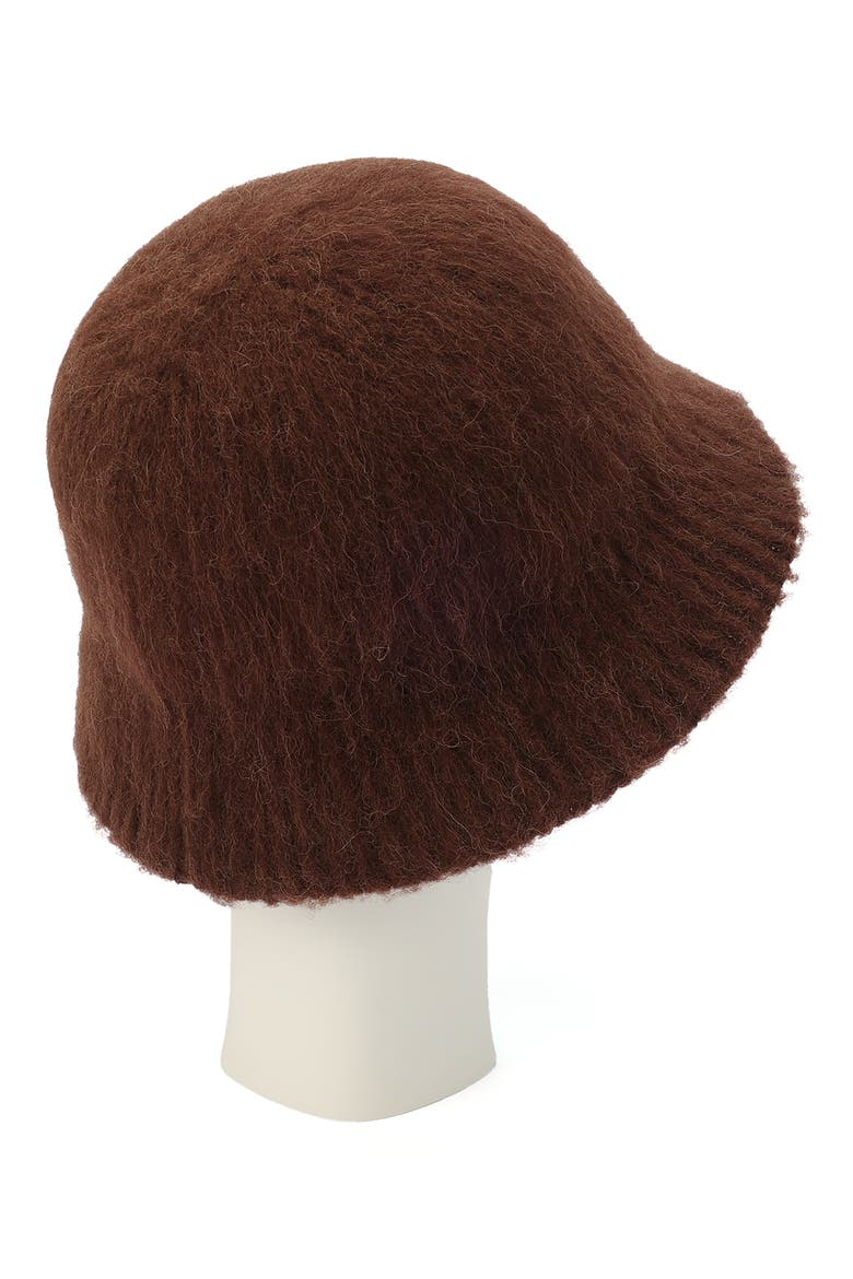 Fuzzy Knit Bucket Hat, Alternate, color, MAPLE