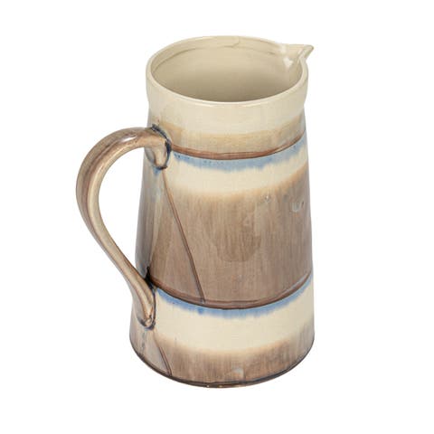 Round Stoneware Pitcher