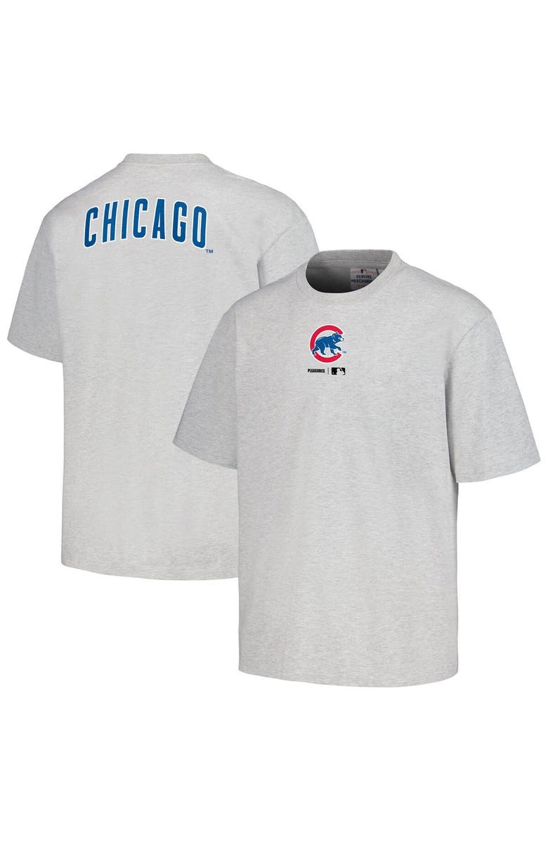 PLEASURES Men's PLEASURES Gray Chicago Cubs Mascot T-Shirt, Main, color, Gray