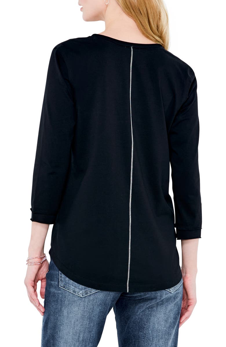 NZT by NIC+ZOE Rolled V-Neck T-Shirt, Alternate, color,