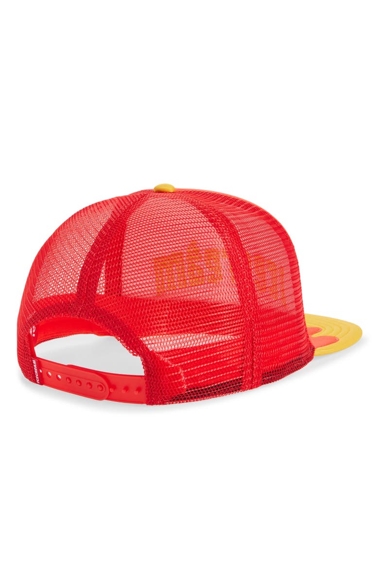 ICECREAM Drippy Trucker Hat, Alternate, color, Fiery Red