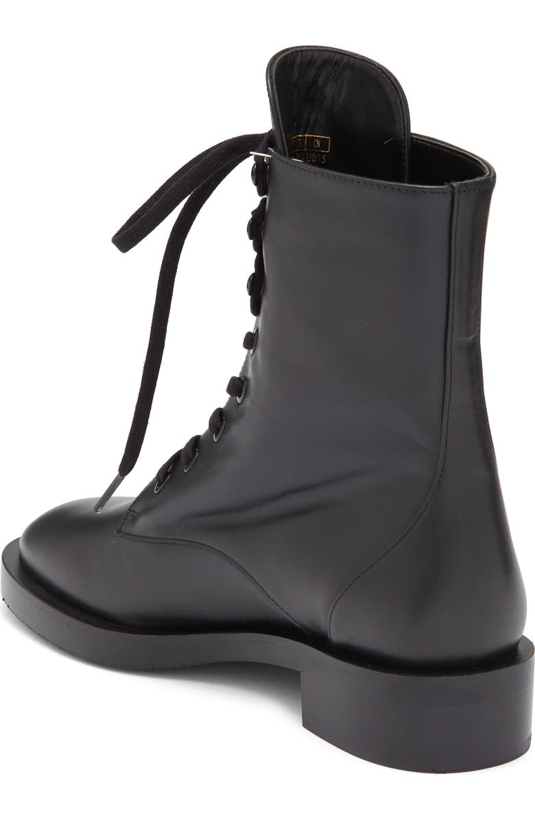 Stuart Weitzman Sondra Lace-Up Combat Boot, Alternate, color, Black