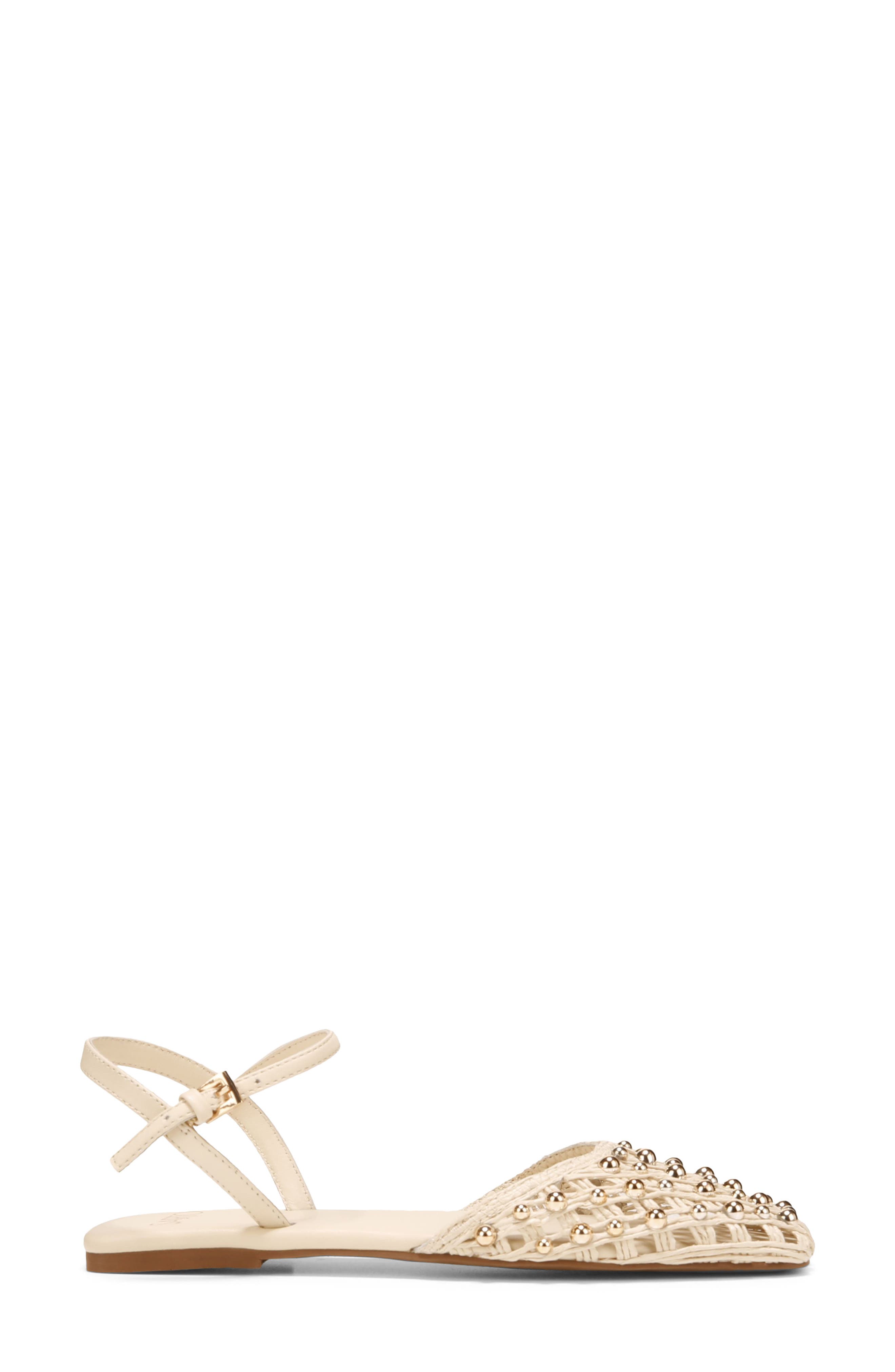 Inali Ankle Strap Flat, Alternate, color, NATURAL