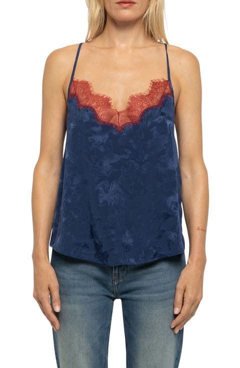 Cespa Horse Jacquard Silk Camisole