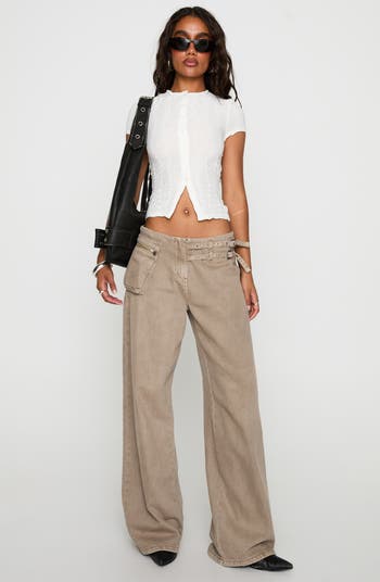 Suzu Textured Button-Up Top