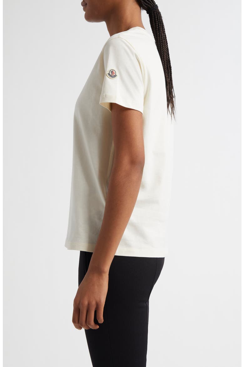 Logo Embroidered Cotton T-Shirt, Alternate, color, WHITE ONYX