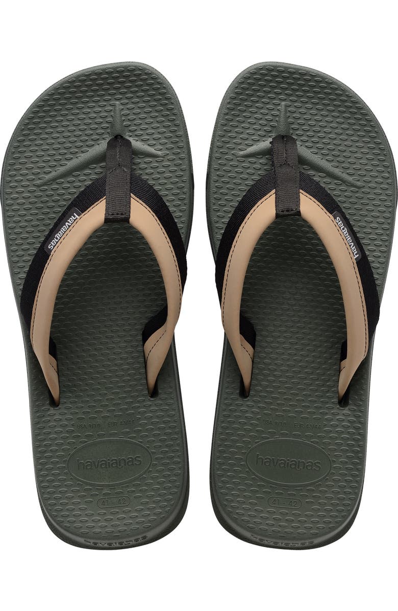 Havaianas Track Plus Flip Flop, Alternate, color, Green Olive