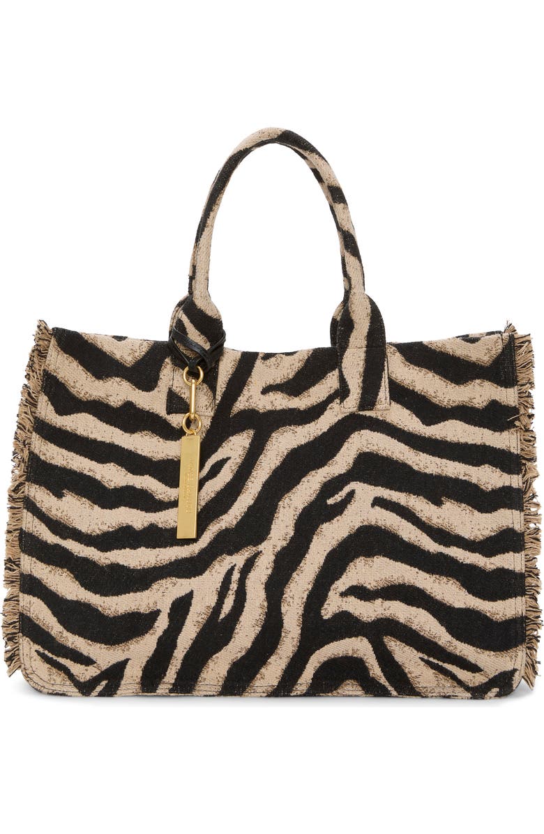 Vince Camuto Zhury Canvas Tote, Main, color, Brown