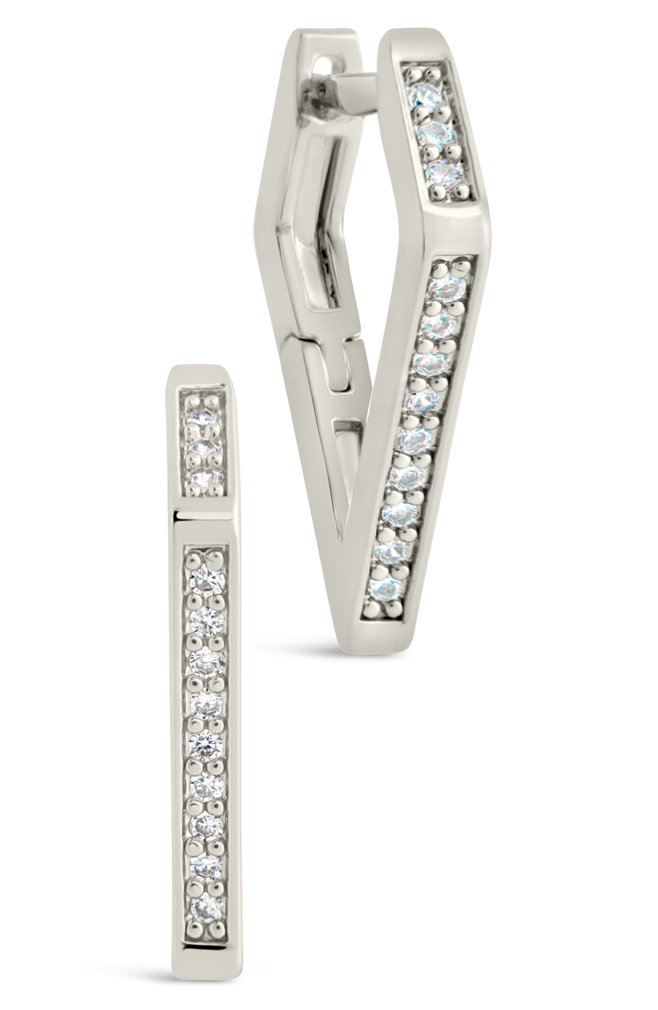 Sterling Forever Katalina Cubic Zirconia Hoop Earrings