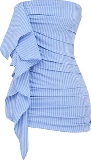 Mistress Rocks Side Drape Strapless Minidress